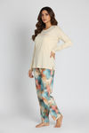 Zivame Buttersoft Knit Poly Pyjama Set - Ethereal Green — thumbnail 2